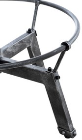 Kovový barový stôl Malita v industriálnom štýle - v84-102 x Ø59 cm - Strieborná