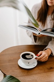Bella Rose Porcelánový hrnek Černé srdce 300 ml
