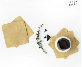 Žlté látkové obrúsky v súprave 4 ks - Linen Tales