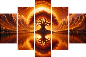 Obraz – Strom v krvavom slnku (150x105 cm)