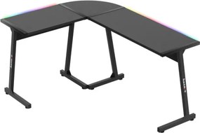 Herný rohový stôl Hero 6.0 RGB čierny