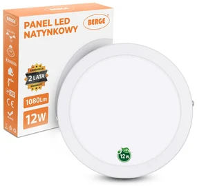 BERGE LED panel kruhový 170x35mm prisadený - 12W - 230V - 860Lm - IP20 - neutrálny