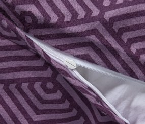 Flanelová posteľná bielizeň, štandardná veľkosť, fialová