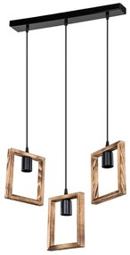 Zuma Line ASZ.1679 - Luster na lanku ATRIA 3xE27/20W/230V borovica/čierna