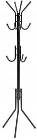 Stojací vešiak na oblečenie - čierny | 175 cm