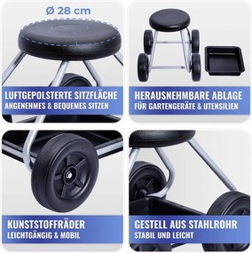 Čierna/sivá záhradná stolička Secura – Maximex