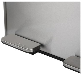 Oceľový odpadkový kôš 2x30 l na triedený odpad/nášľapný v matne striebornej farbe Aliya – Spirella