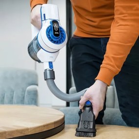 Niceboy ION Hurricane H5- Bezdrôtový tyčový vysávač 2v1 150W/2200 mAh biela/modrá