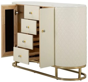 Dizajnová komoda Pembroke 120 cm biela