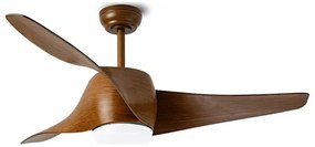 Immax NEO 07286L-LED Stm. str. ventilátor LED/18W/230V hnedá Wi-Fi Tuya + DO