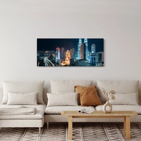 Obraz - Noc v Kuala Lumpur (120x50 cm)