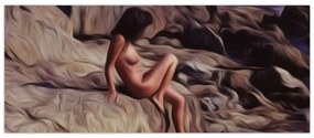 Obraz - Maľba ženy (120x50 cm)