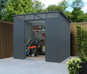 Záhradný domček BestBerg ZDSL-4S / 4,6 m² / 238 x 194 x 202 cm / svetlo sivá