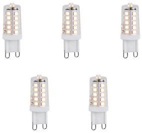 Sada 5 stmievateľných LED žiaroviek G9 1,2W 100 lm 2700K