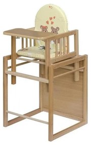 COSING - Detská jedálenská stolička 2v1 Viktoria buk/krémová