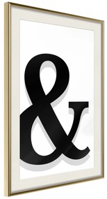 Artgeist Plagát - Decorative Letter [Poster] Veľkosť: 40x60, Verzia: Zlatý rám s passe-partout