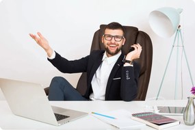 Kancelárska stolička Sofotel Batory 240802 - gaštanová