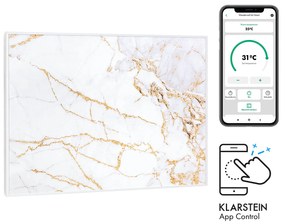 Klarstein Wonderwall Air Art Smart, infračervený ohrievač, 80 x 60 cm, 500 W, mramor