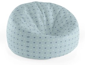 Sablio Sedací vak Cocoon Srdce na modrej - 75 x 45 x 35 cm