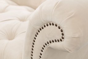 Pohovka Chesterfield Glamour Velvet Cream pre 2 osoby