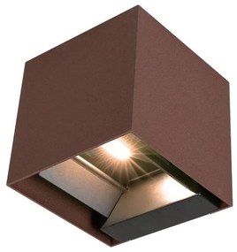 LED Solárne nástenné svietidlo so senzorom LED/9W/3,7V IP65 4000K 2600 mAh hnedá