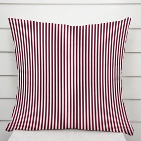 Biante Bavlnená obliečka na vankúš Sandra SA-363 Tmavo červeno-biele pásiky 30 x 50 cm