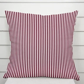 Biante Bavlnená obliečka na vankúš Sandra SA-363 Tmavo červeno-biele pásiky 50 x 60 cm