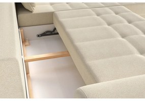 Krémová rozkladacia rohová pohovka (pravý roh) Balitco – Ropez