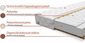 Detský matrac COMFORT 200x90x9 cm - kokos / pohánka