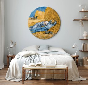 Artgeist Okrúhlý obraz - Noon: Rest from Work (Vincent Van Gogh) Veľkosť: 80x80