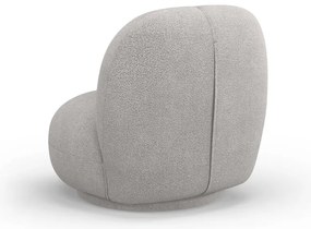 Svetlosivé kreslo z textílie buklé Chuck – Micadoni Home