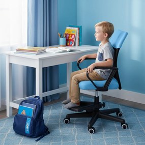 Detská stolička Neoseat MONKEY s podnožou — látka, čierna / svetlo modrá