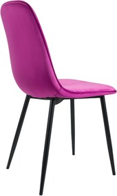 Sada 4 ks jedálenských stoličiek Maryam zamat - fialová