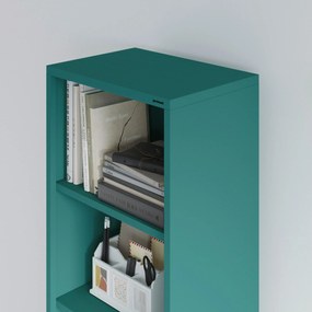 Knižnica do obývačky MARIO, 500 x 1800 x 350 mm, Modern: morská farba