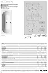 Kaldewei Classic Duo - Vaňa 1700x750 mm, alpská biela 290700010001