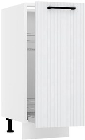 Skrinka do kuchyne  Kate d30 cargo + kôš svetlošedá mat