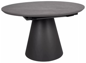 Rozkladací jedálenský stôl Angel 120/160 cm sivý mramor/čierny