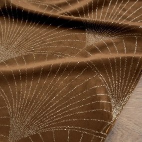 Dekorstudio Elegantný zamatový behúň na stôl BLINK 14 hnedý Rozmer behúňa (šírka x dĺžka): 35x140cm