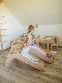 Woodisio Drevená šmýkačka pre deti Miri buk Farba: Prírodné drevo