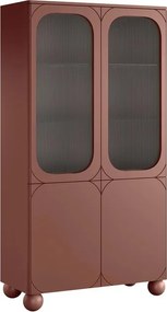 Štvordverová vitrína Sonatia II 100 cm - burgund