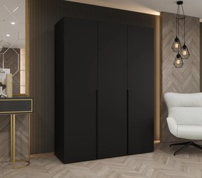 Šatníková skriňa 150 cm Alice 1 (čierna + čierna). Akcia -20%. Vlastná spoľahlivá doprava až k Vám domov. 1126107