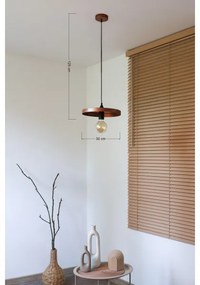 Duolla - Luster na lanku IRONLINE 1xE27/15W/230V pr. 30 cm medená/čierna