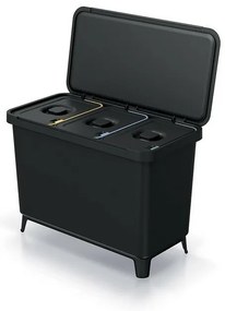 Odpadkový kôš SYSTEMA na triedený odpad 3 x 10 l, čierna