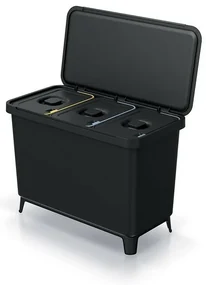 Odpadkový kôš SYSTEMA na triedený odpad 3 x 10 l, čierna