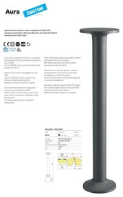 Redo 90369 - LED vonkajšie nástenné svietidlo AURA LED/8W/230V 3000K IP65 antracit