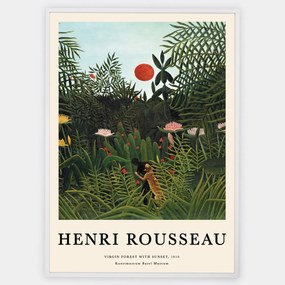 Plagát Virgin Forest With Sunset | Henri Rousseau