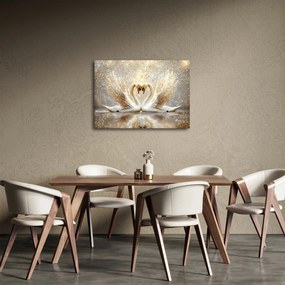 Obraz - Zlaté labute (70x50 cm)
