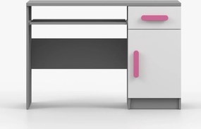 Písací stôl SCOUT - šedý/biely (viac variant)