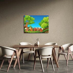 Obraz - Veselé veveričky (70x50 cm)