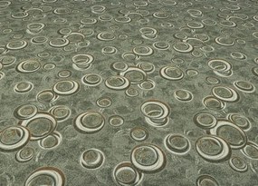 Koberce Breno Metrážny koberec DROPS 92, šíře role 400 cm, zelená, viacfarebná